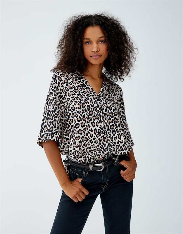 Chemise col à revers léopard | Pull & Bear FR
