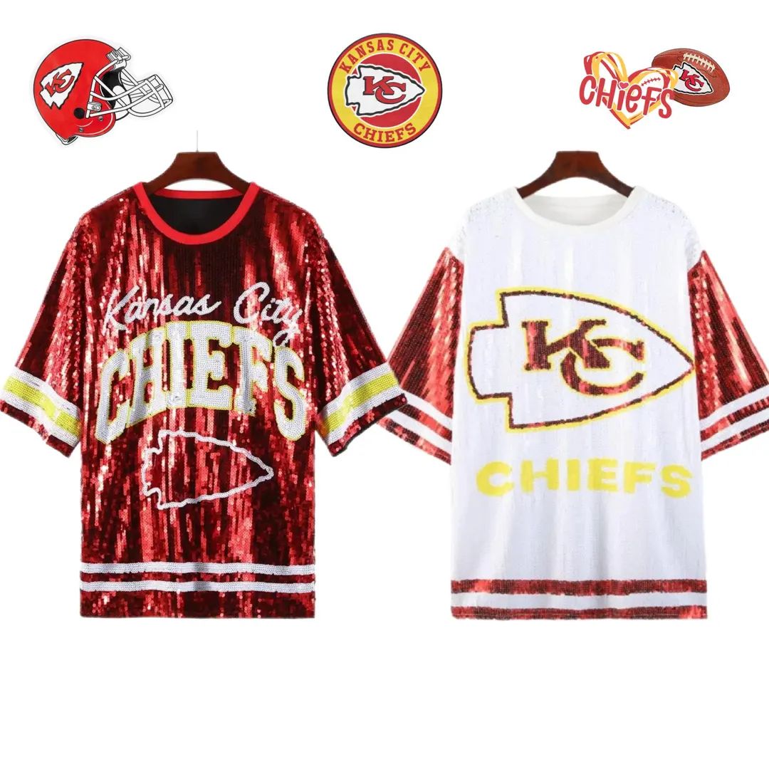 KC Chiefs, Kansas City Chiefs Shirts, Bling shirts, KC Chiefs Jersey, Football Jersey shirts, Gam... | Etsy (US)