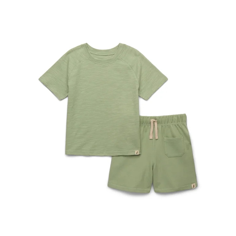 easy-peasy Toddler Boys Short Sleeve Tee & Shorts Outfit Set, 2-Piece, Sizes 18M-5T | Walmart (US)