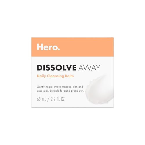 HERO COSMETICS Dissolve Away Daily Cleansing Balm - Helps Remove Makeup and Grime - Won’t Clog Pores - Suitable for Sensitive and Acne-Prone Skin (2.2 fl oz) | Amazon (US)