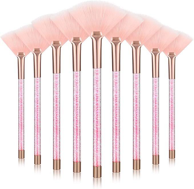 9 Pieces Facial Fan Mask Brushes, Soft Facial Applicator Brushes Tools for Peel Glycolic Makeup f... | Amazon (US)