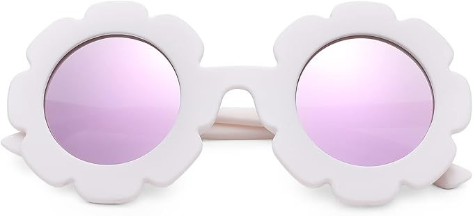 Pro Acme Round Flower Sunglasses for Kids Toddler Flexible Cute UV 400 Protection Polarized Glass... | Amazon (US)