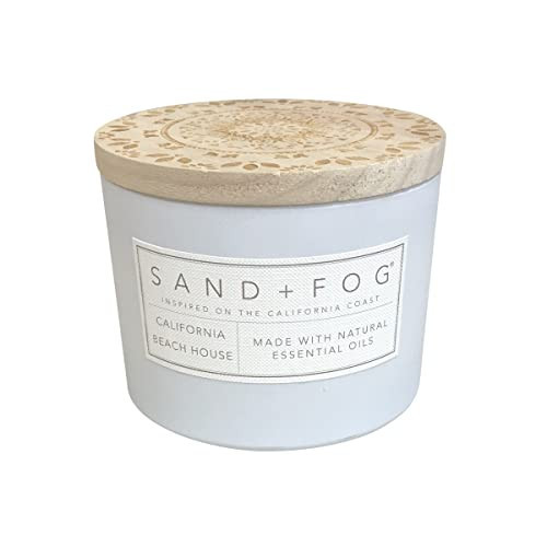 Sand + Fog Scented Candle - California Beach House – Additional Scents and Sizes – 100% Cotton Lead-Free Wick - Luxury Air Freshening Jar Candles - Perfect Home Decor – 12oz | Amazon (US)