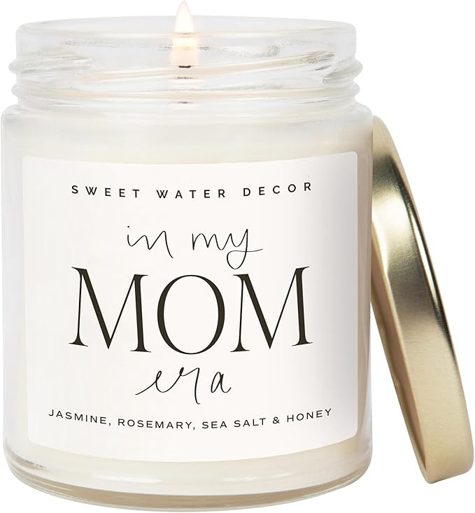 Sweet Water Decor in My Mom Era Candle - Jasmine, Rosemary, Sea Salt, and Honey Scented Candle - ... | Amazon (US)