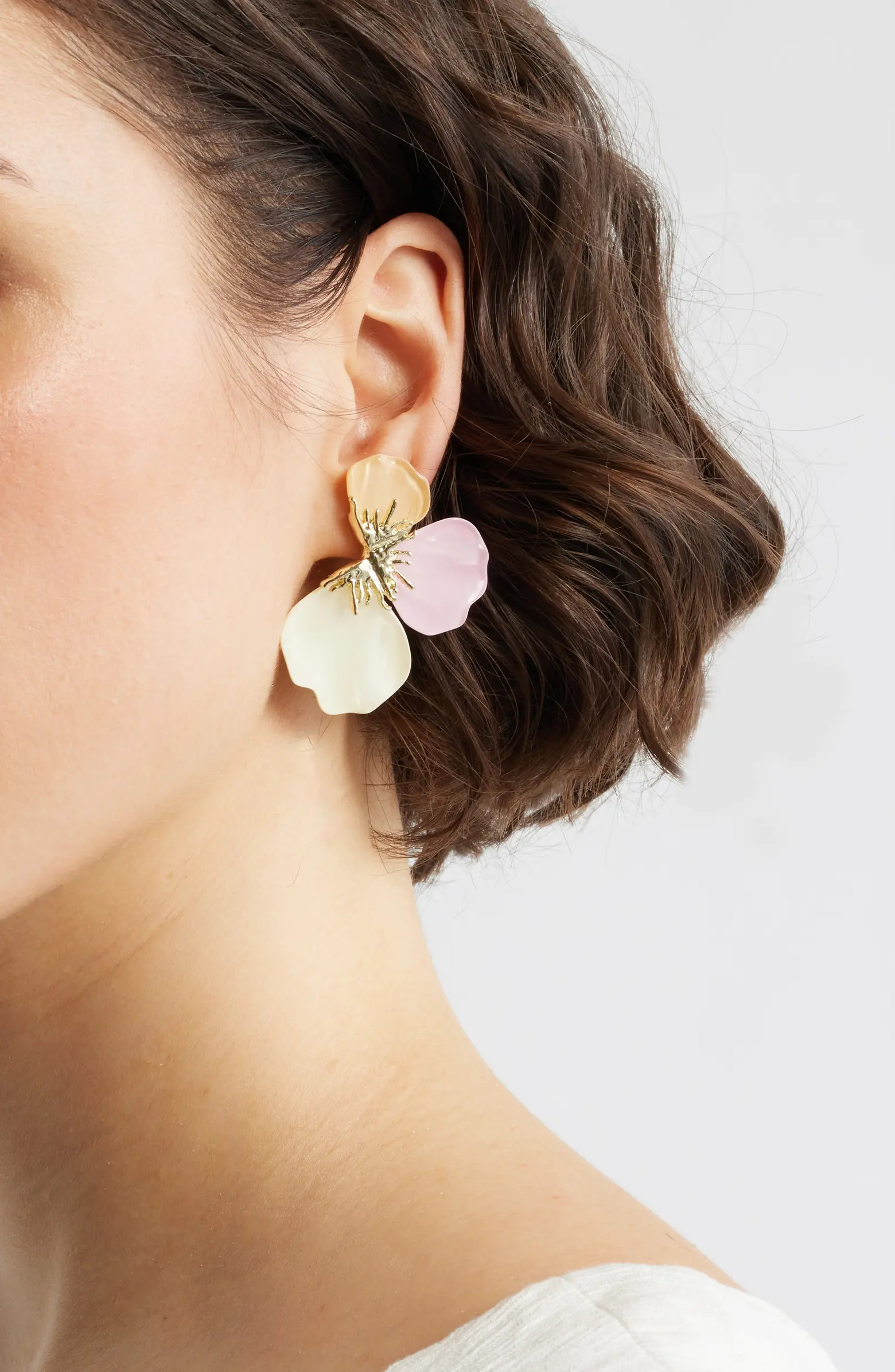 Flower Petal Enamel Earrings | Nordstrom