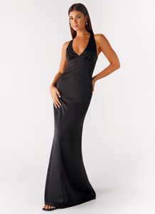 Desi Halterneck Maxi Dress - Black | Peppermayo (Global)