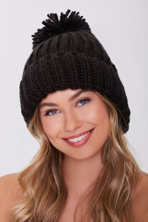 Pom Pom Chunky Knit Beanie | Forever 21 (US)
