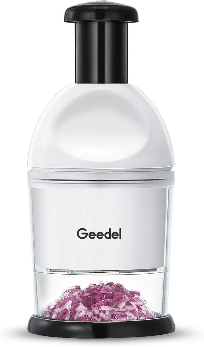 Geedel Food Chopper, Easy to Clean Manual Hand Vegetable Chopper Dicer, Dishwasher Safe Slap Onio... | Amazon (US)