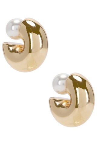 8 Other Reasons Pearl Huggie Earring in Gold from Revolve.com | Revolve Clothing (Global)