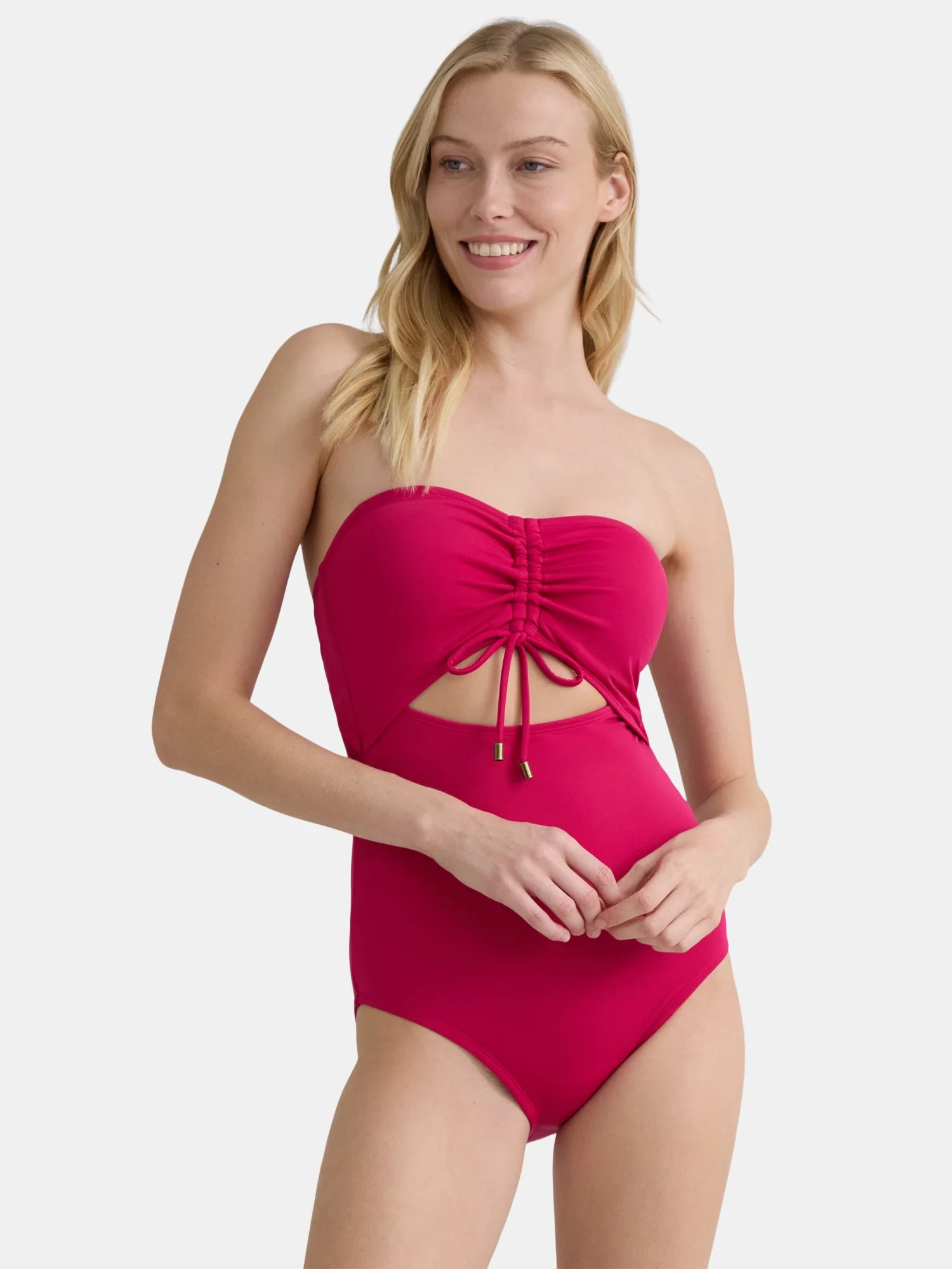 Time and Tru Women's and Women’s Plus Cutout One Piece Swimsuit, Sizes XS-3X | Walmart (US)