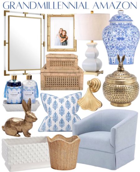Amazon home decor finds Grandmillennial style classic home finds blue swivel chair mirror ginger jars cane storage baskets wicker Gingko lead drawer pulls 

Follow my shop @Grandmillenniallist on the @shop.LTK app to shop this post and get my exclusive app-only content!


#LTKHome