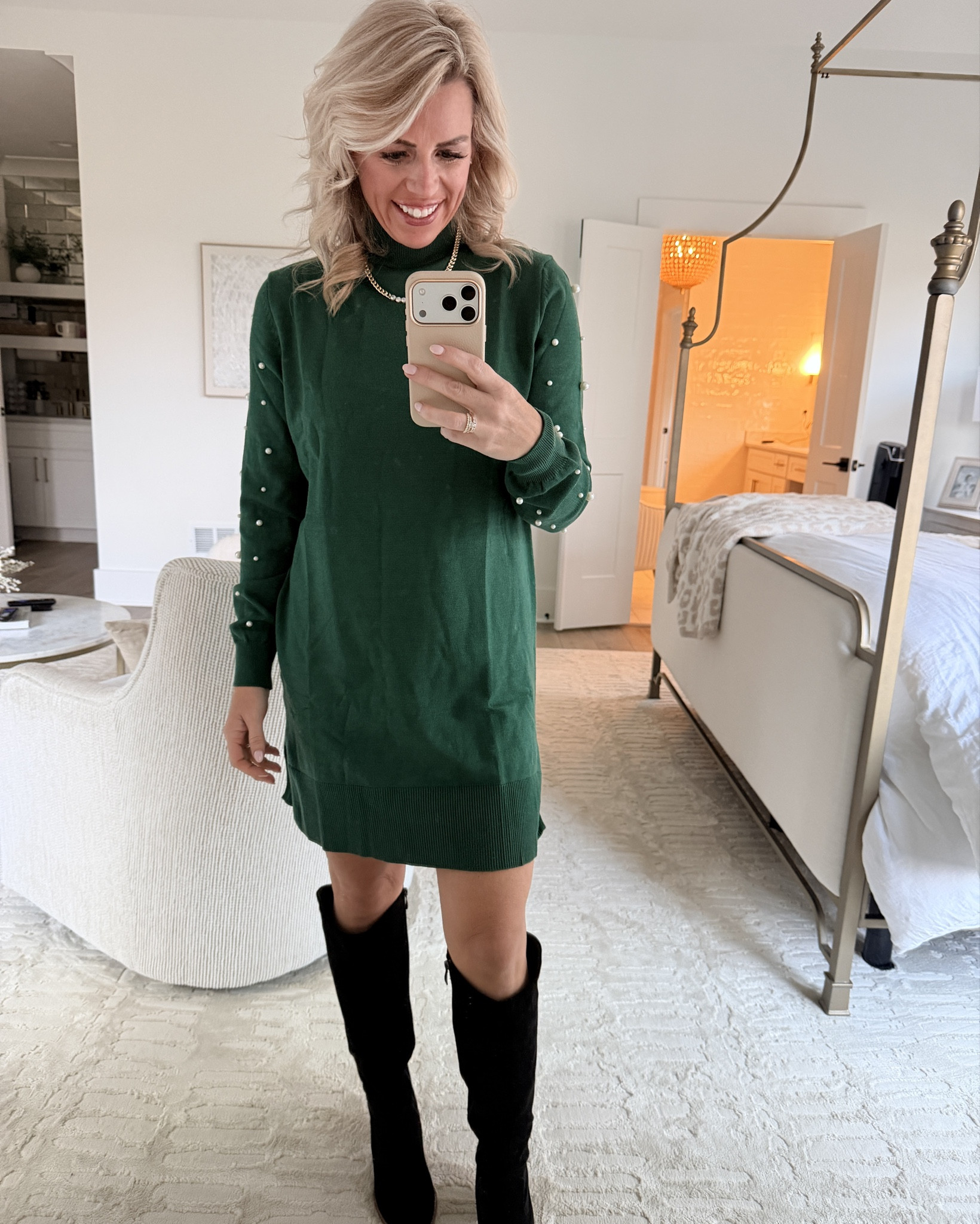 These boots are one of my absolute favorites — I have them in two colors because they’re that good. 😍 Comfortable and cute! Such an easy way to dress up any sweater dress or jeans outfit for the holidays.

#LTKootd #LTKShoeCrush #LTKFindsUnder100