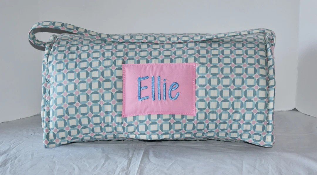 Flora Dora Modern Sky Geometric Kids Nap Mat With Pink Minky Dot Blanket, Personalized Preschool ... | Etsy (US)