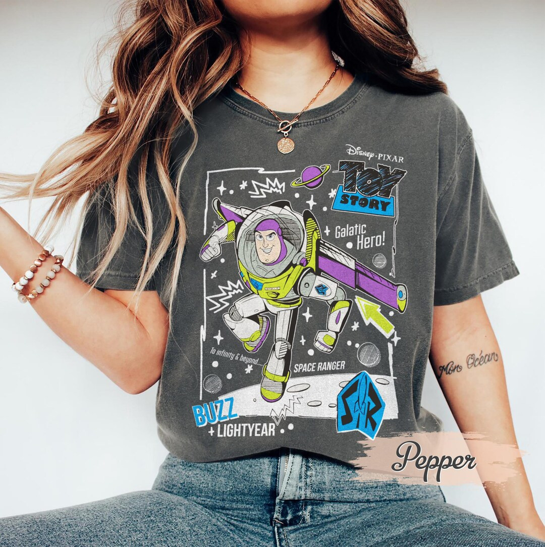 Vintage Buzz Lightyear Comfort Colors Shirt, Toy Story Shirt, Disney Shirt, Toy Story Birthday Sh... | Etsy (US)