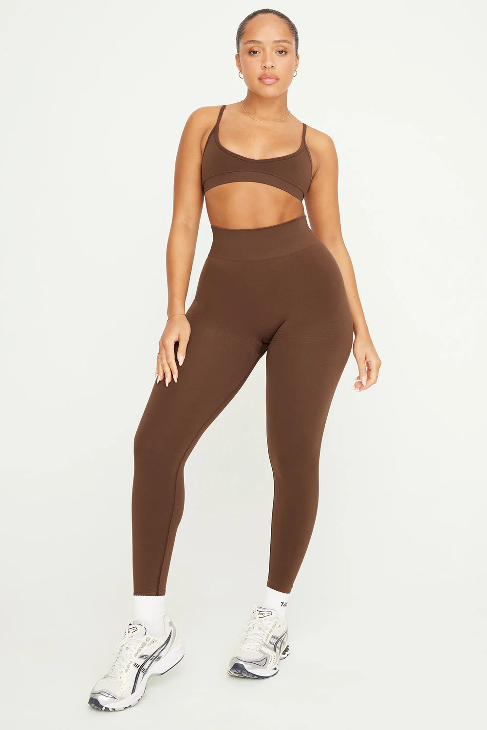 SCULPT SEAMLESS SCRUNCH LEGGING - COFFEE MARL | TALA (UK)