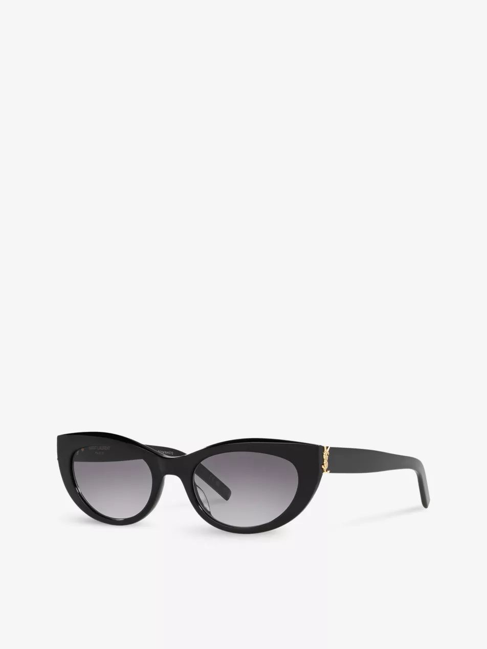SLM115 oval-frame acetate sunglasses | Selfridges