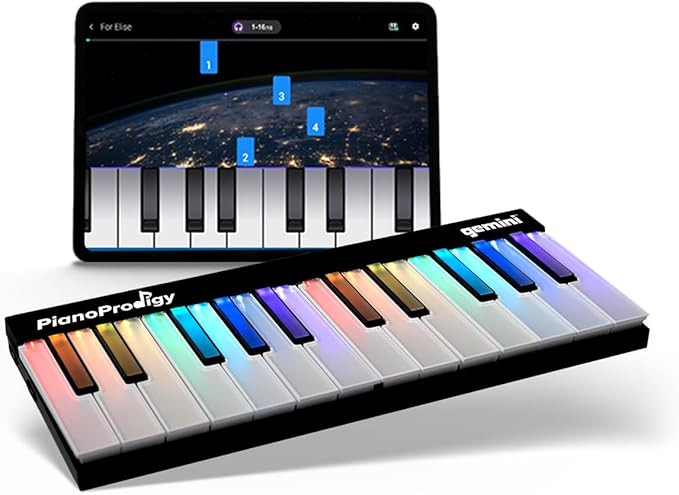 Gemini Sound PianoProdigy 24 Light-Up Keys Bluetooth MIDI Learning Keyboard – Wireless Controll... | Amazon (US)