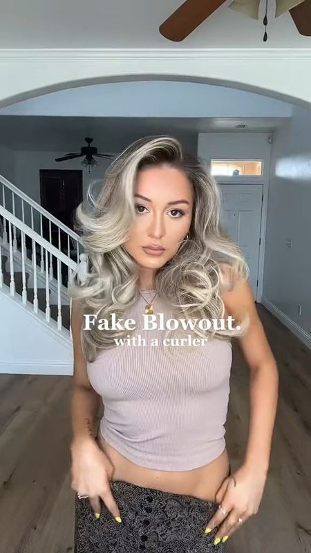 Fake blowout tutorial #blowout #hairtutorial