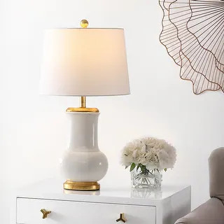 SAFAVIEH Lighting Emberson 25" Table Lamp - 14" W x 14" D x 24" H | Bed Bath & Beyond
