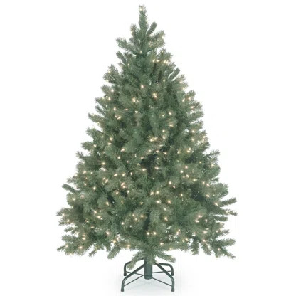 Hashtag Home North Valley Blue Spruce Artificial Christmas Tree with Clear/White Lights | Birch L... | Wayfair North America