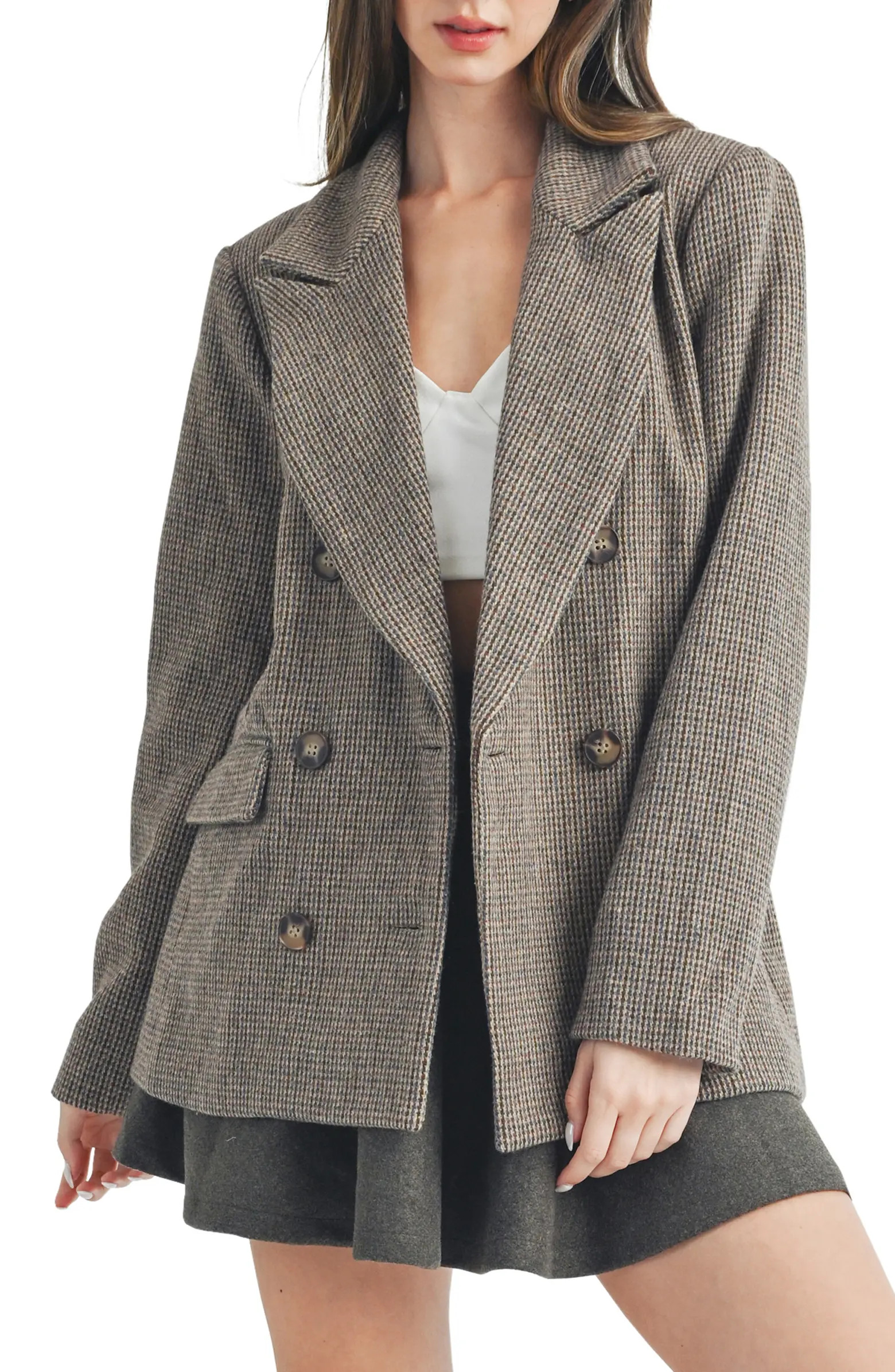 Plaid Double Breasted Blazer | Nordstrom