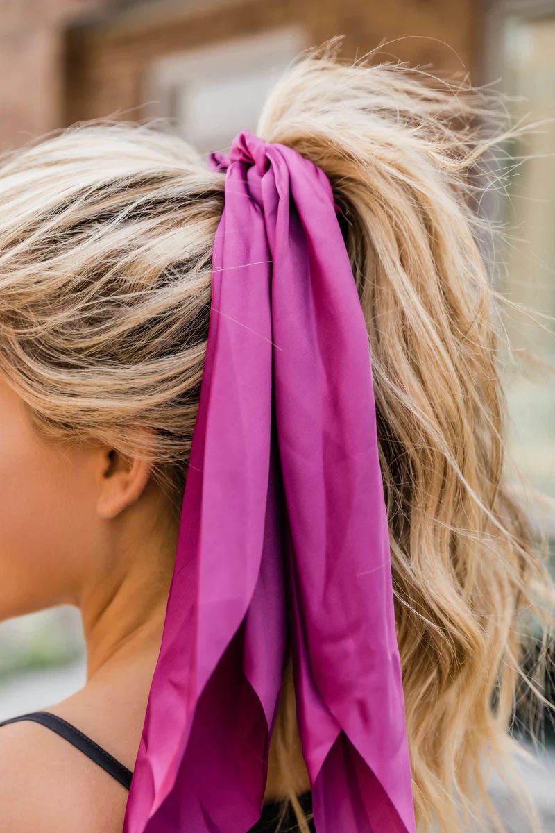 Lift Me Up Satin Hair Scarf Burgundy | The Pink Lily Boutique