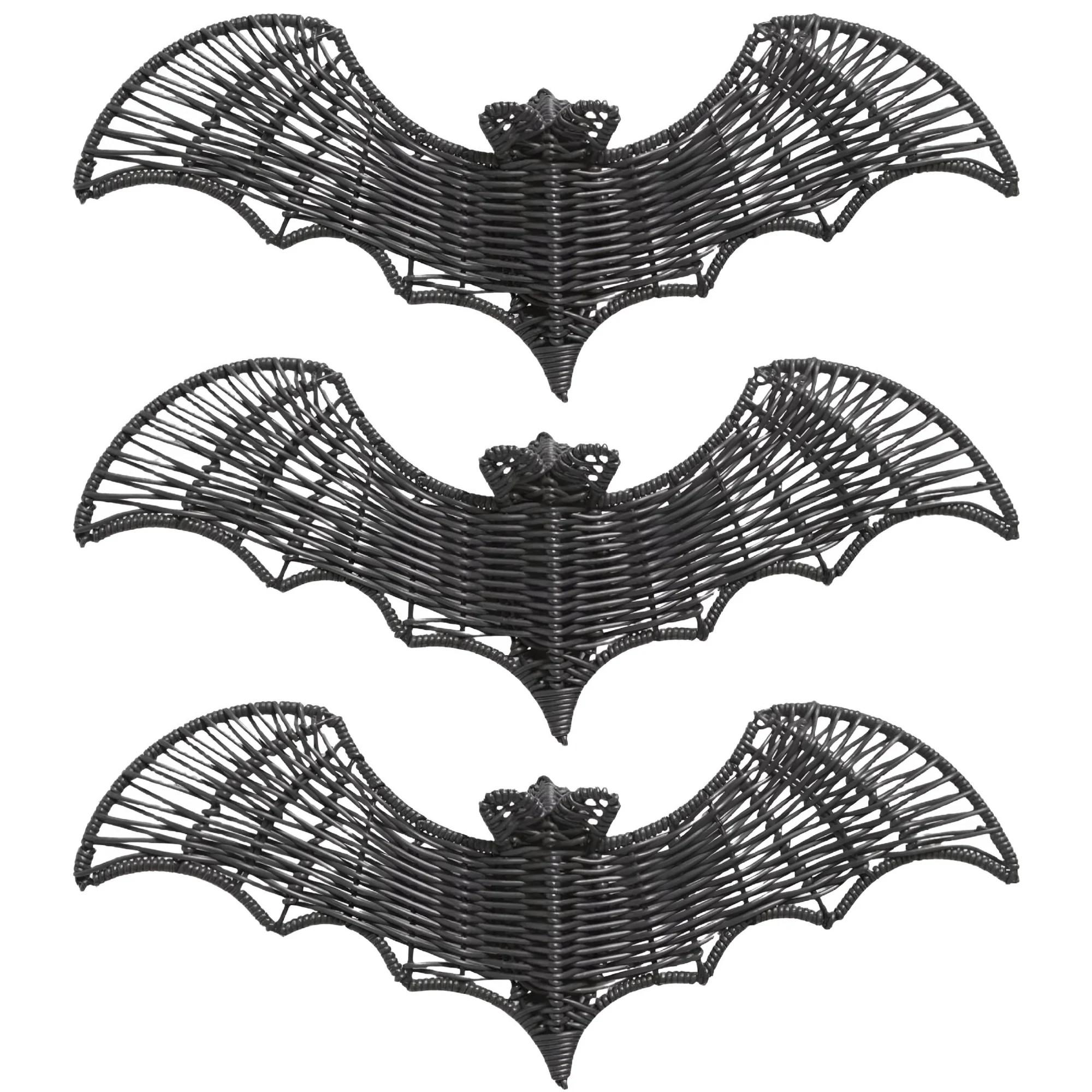 BESTSKY 2026 New 3Pack Halloween Outdoor Wicker Bat Decor Decorations,Halloween Decorations Black... | Walmart (US)