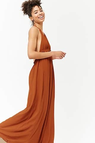 Plunging Halter Maxi Dress | Forever 21 (US)