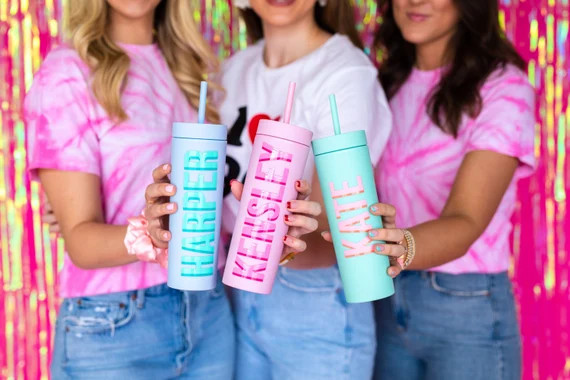 Custom Name Matte Skinny Tumbler - Etsy | Etsy (US)