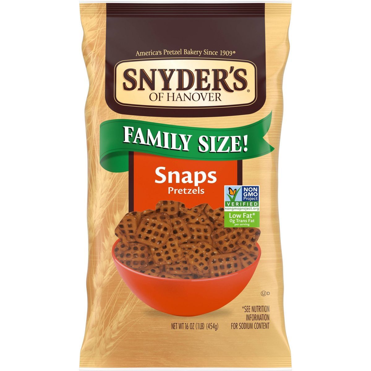 Snyder's of Hanover Pretzel Snaps Family Size - 16oz | Target