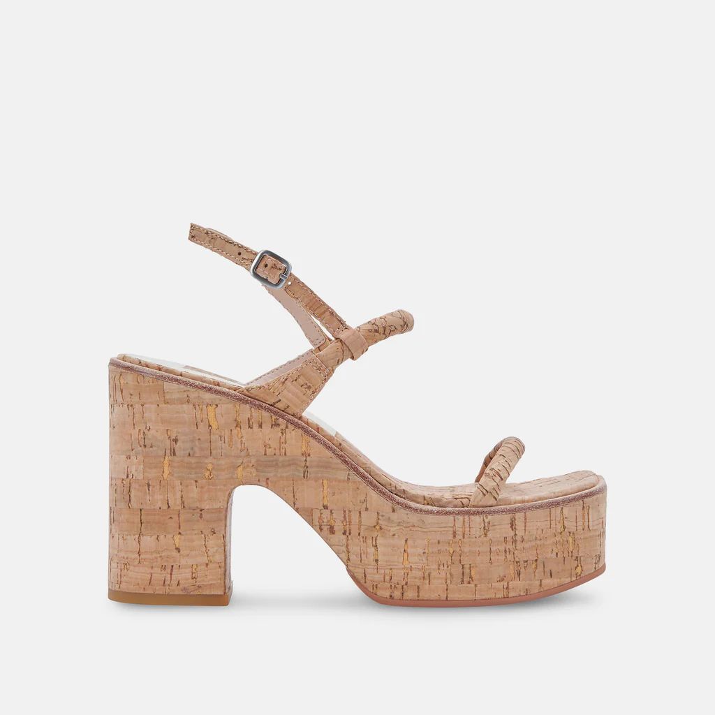 JODIE HEELS NATURAL CORK | DolceVita.com