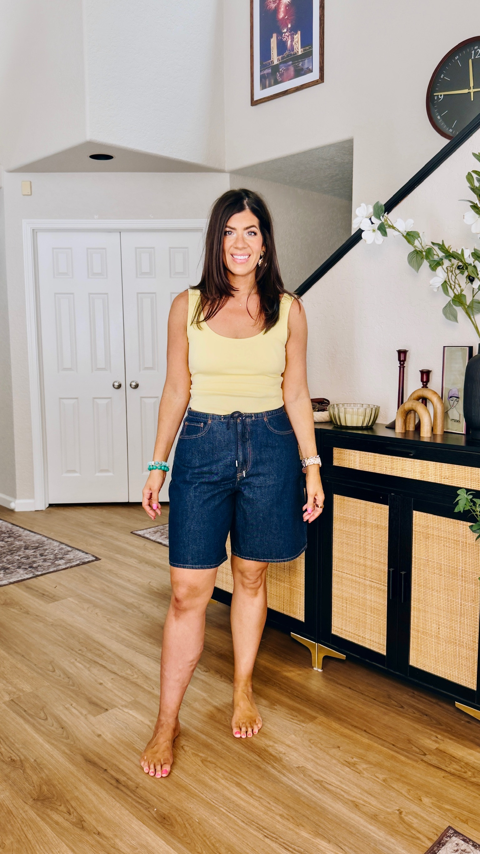 Use code SHORTSAF for a stackable 15% 
Medium top, 30 in shorts

Abercrombie sale, spring and summer midsize outfits, causal, every day, tank, tops, shorts, bermuda, jorts, trendy  

 