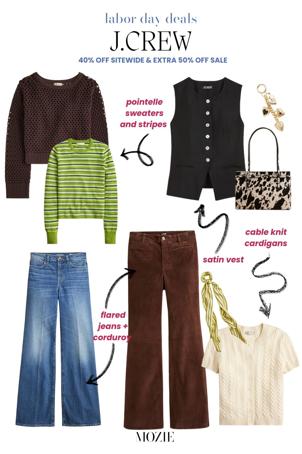 An unbeatable Labor Day Sale with J.Crew!! 40% off plus 50% off sale!! Loving browns,stripes, cow print and textures for fall!

#LTKSeasonal #LTKSaleAlert #LTKPetite