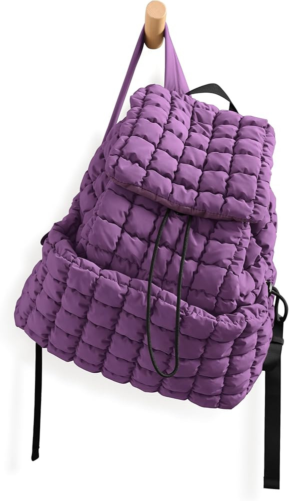 ODODOS Quilted Backpack 2.0 for Women Lightweight Puffer Hiker Pack Drawstring Padding Travel Gym... | Amazon (US)