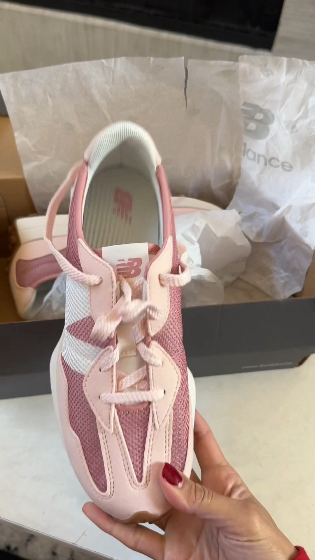 327 New Balance Sneakers💖

 These are  in kid size. I got a 4 1/2 in kids  which = 6.5 in women (my typical shoe size). 

| Gifts, gifts for her, gifts for self | 

#LTKshoecrush #LTKGiftGuide #LTKfitness