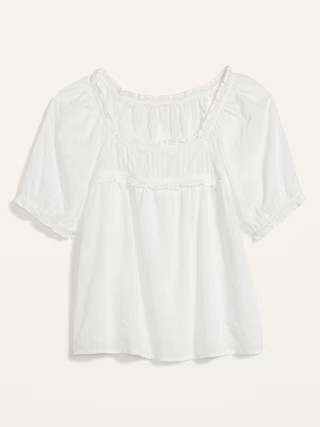 Ruffled Square-Neck Embroidered Blouse for Women | Old Navy (US)