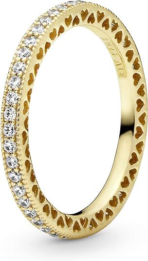Pandora Jewelry Halo Cubic Zirconia Ring in Pandora Shine | Amazon (US)