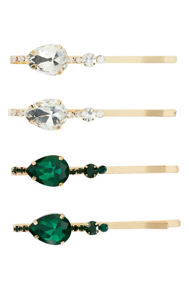 Tasha Assorted 4-Pack Crystal Bobby Pins | Nordstrom | Nordstrom
