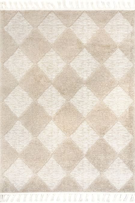 Ivory Contemporary NN15 with Tassels 4' x 6' Area Rug | Rugs USA