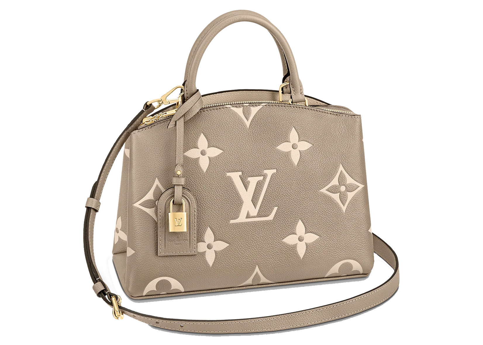 Women's Louis Vuitton Petit Palais Empreinte Leather in Dove/Cream | StockX