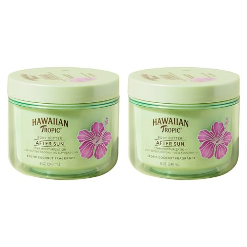Hawaiian Tropic After Sun Body Butter with Coconut Oil, Beach Essentials, Tan Extender Lotion, 8oz each, Twin Pack (Pack of 2) | Amazon (US)