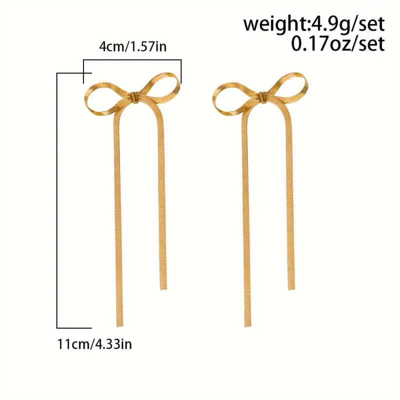 Unique Bow Ribbon Shaped Stud Earrings Copper Jewelry Vintage Elegant Style Suitable For Women Da... | Temu Affiliate Program
