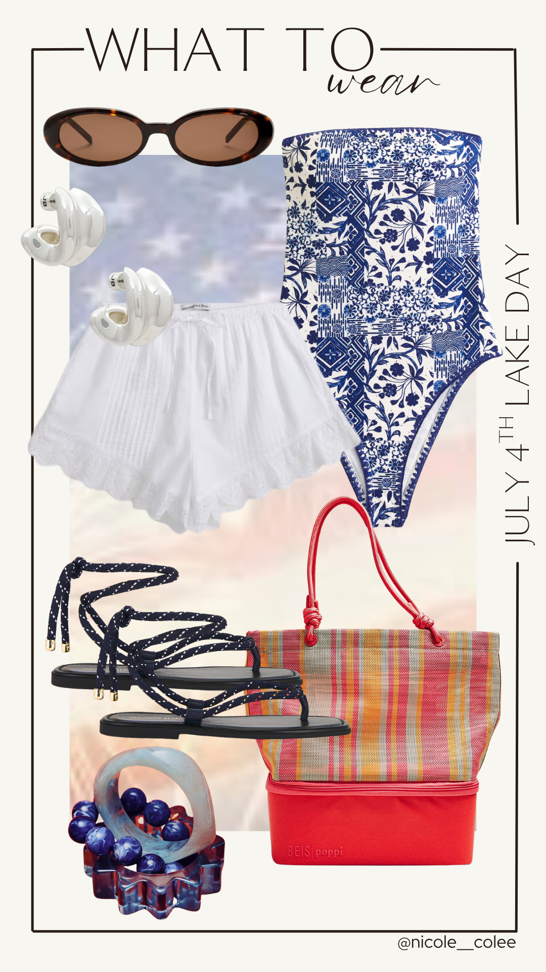 ⚓ July 4th Lake Day

Lake day, boat day, beach day... this outfit covers all three. 🇺🇸☀️

A classic blue-and-white swimsuit, breezy shorts, comfortable sandals, and a tote big enough for all the essentials. Just add sunscreen and a cold drink.

#LakeDayStyle #July4thWeekend #BeachStyle #NicoleColeeStyle #LTKFinds 

 #LTKdayinmylife #LTKgrwm #LTKootd