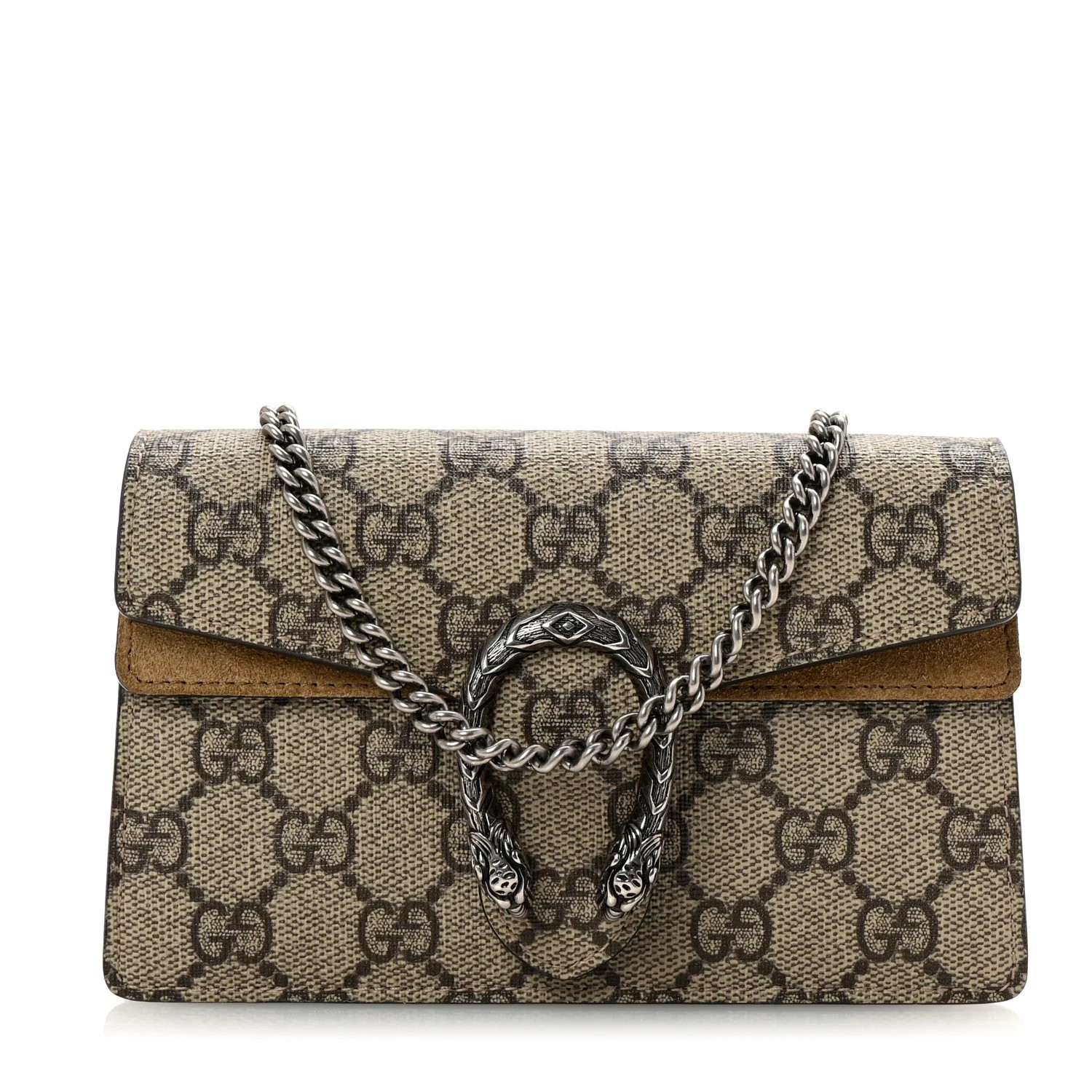 GG Supreme Monogram Super Mini Dionysus Shoulder Bag Taupe | FASHIONPHILE (US)