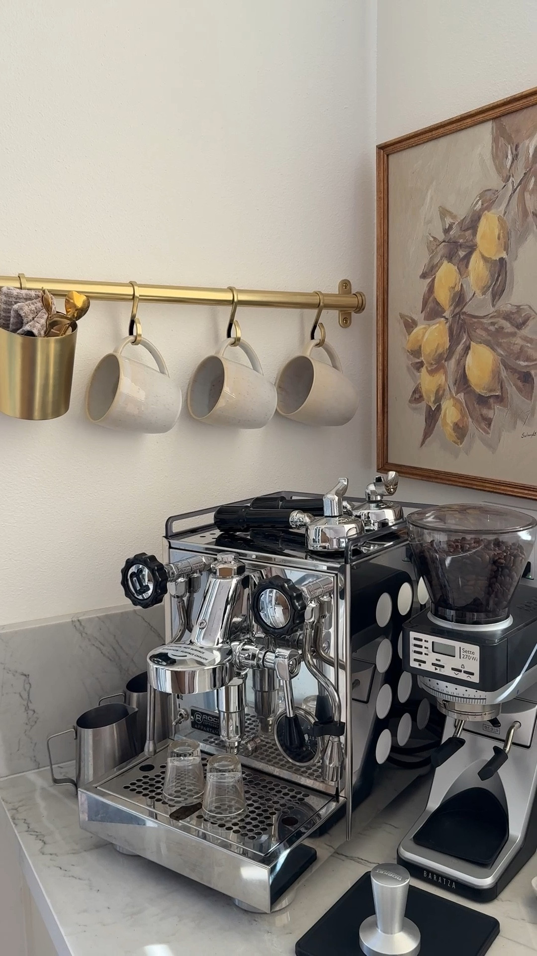 KITCHEN \ new coffee bar setup ☕️
Lemon print🍋 Target find
Honey pot🍯 Amazon find 

Non-toxic espresso maker
Home decor
Spring 

#LTKFindsUnder50 #LTKHome #LTKWatchNow