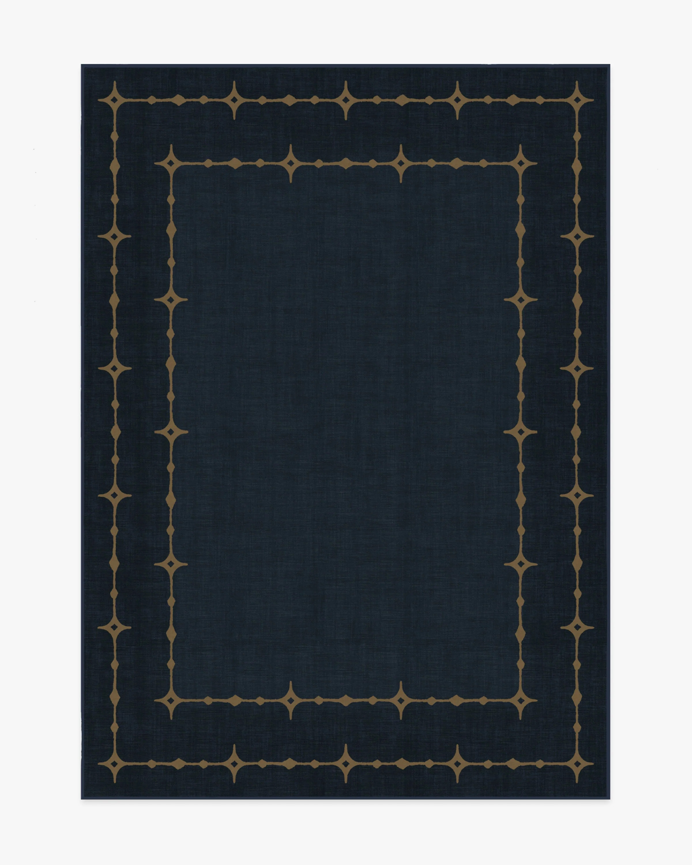 Sparkle Border Dark Navy Flatwoven Rug | Ruggable US | Ruggable
