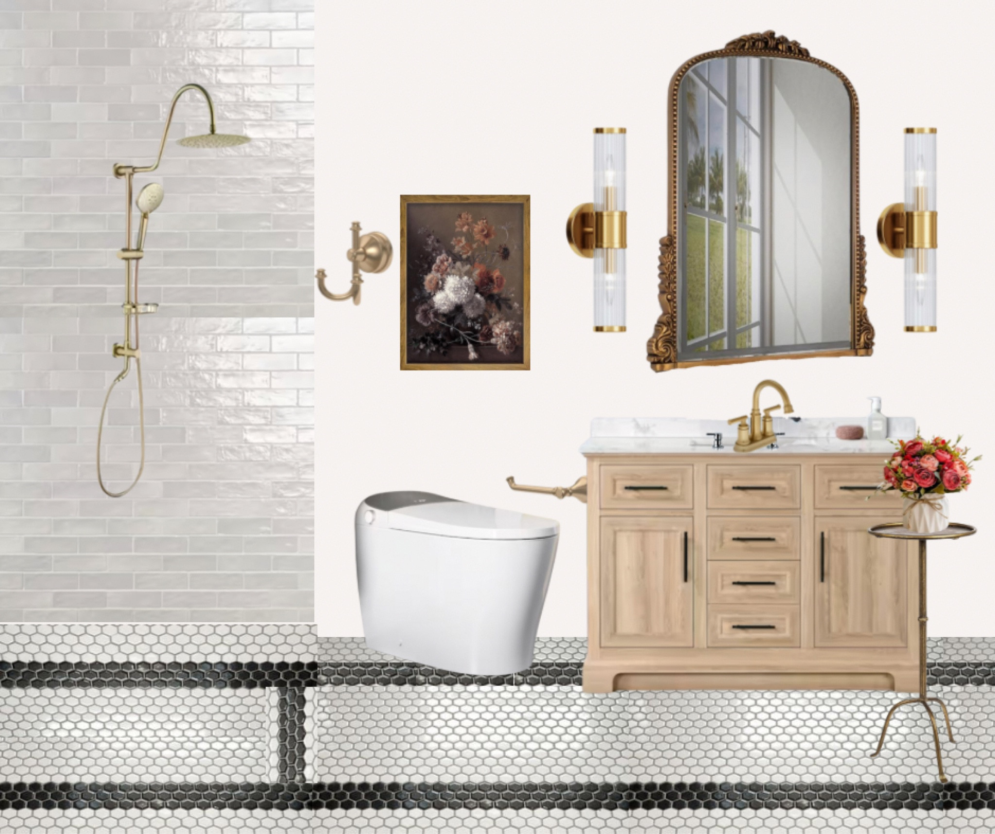 Bathroom mood board option one!

#LTKhome #LTKU #LTKover40