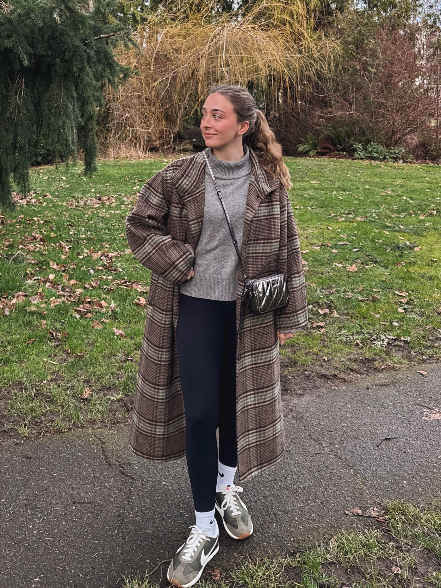 winter ootd🤎🤎 obsessed with this long plaid coat, linking similar! Wearing size xs, sweater s, shoes tts 

winter ootd, outfit inspo, winter outfit ideas, long winter jacket, winter coat, wool coat, plaid coat, colorful sneakers, ootd

#LTKPetite #LTKgrwm #LTKootd