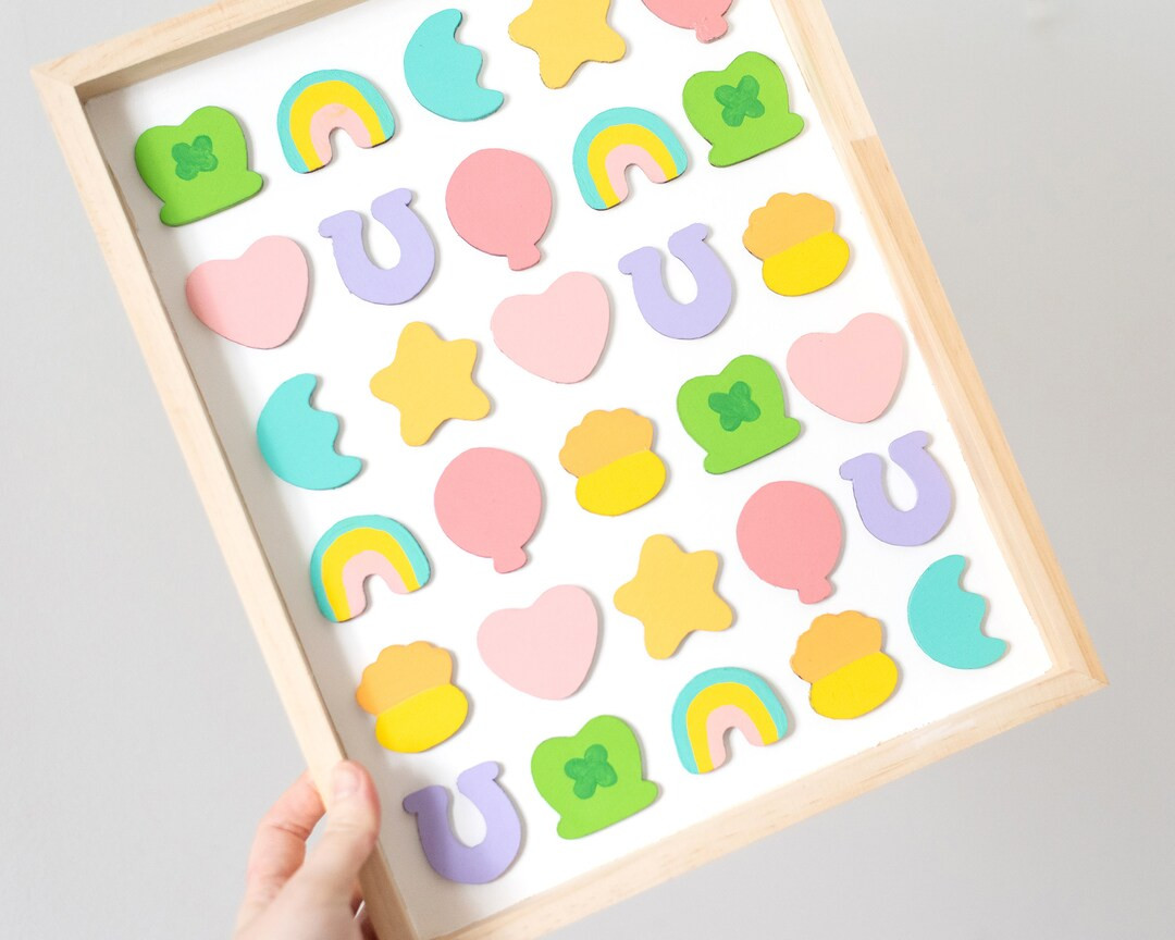 Lucky Charms Marshmallow Wood Framed Sign Wall Hanging - St. Patrick's Day Decoration - Etsy | Etsy (US)