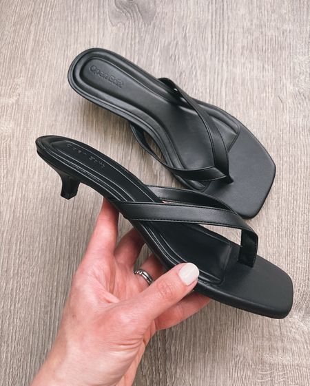 Kitten heel thong sandals - under $50! True to size 

#LTKShoeCrush #LTKFindsUnder50